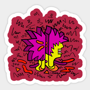 Devided Girl Sticker